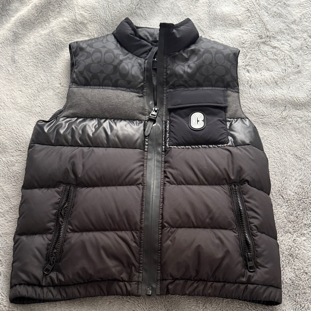 Coach Black Puffer Vest